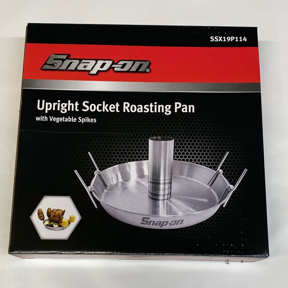 Snap on Upright Socket Roasting Pan in Black and Red Packaging NEW in box!